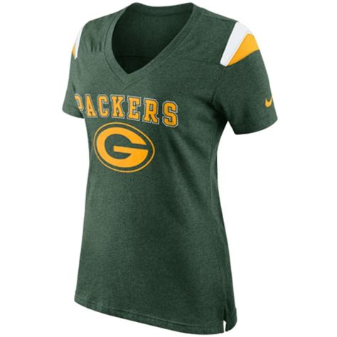 Women S Green Bay Packers Nike Green Fan V Neck T Shirt