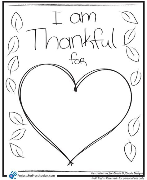 I am Thankful - Heart - Projects for Preschoolers