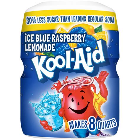 Kool Aid Unsweetened Blue Raspberry Lemonade Artificially Flavored Powdered Drink Mix Packet