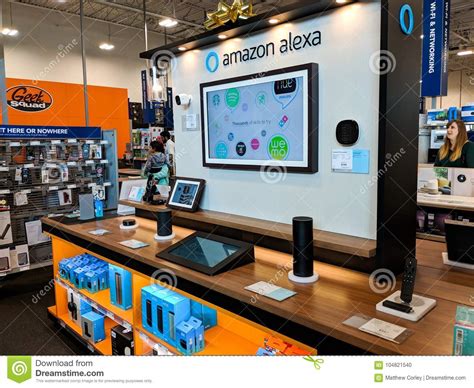 Amazon Alexa Display In A Best Buy Store Editorial Image Image Of
