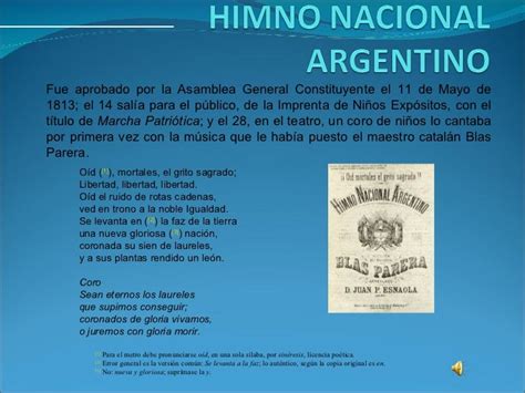 Himno Nacional Argentino Para Niños Mi Sala Amarilla Día Del Himno