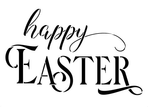 Happy Easter Script Stencil By Studior12 Diy Christian Spring Home