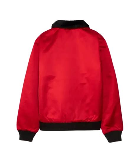 Mens Red And Black Bomber Jacket Ralph Skin