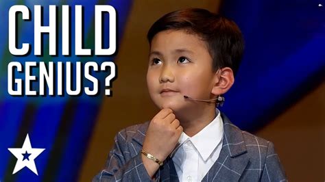 Worlds Smartest 8 Year Old Child Genius Wins The Golden Buzzer Got