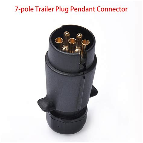 Small 6 pin round plug & socket. Professional 12V 7 Pin Plastic Trailer Plug 7 Pole Round ...