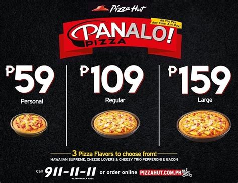 We offer excellent pizzas with the best bases and crusts making us a unique restaurant. 59-109-159 Pizza Promo at Pizza Hut | LoopMe Philippines