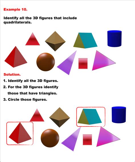 Math Example Identifying 2d 3d Shapes Example 10 Media4math