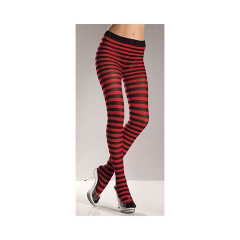 Sexy Red Black Stripe Goth Tights Punk Costume Stockings Liked On Polyvore Punk