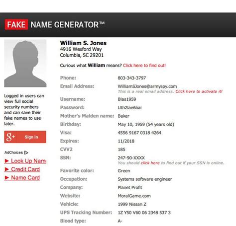 Generate fake name from us, include name,address,phone,email,employment,personal information like interest, online profile, brower, and more. 8 Amazing Sites That Are Actually Useful