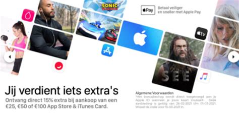 15 Extra Tegoed Op Apple App Store ITunes Card Tegoed