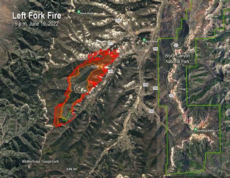 Left Fork Fire Map 9 Pm Mdt June 19 2022 Wildfire Today