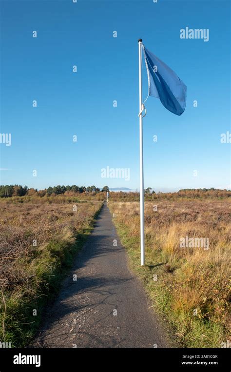 Blaue Fahnen Und Markieren Sie Die Position Des Jacobite Zeile Vor Der