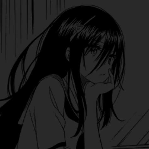 Aesthetic Sad Anime Girl Pfp Black Imagesee
