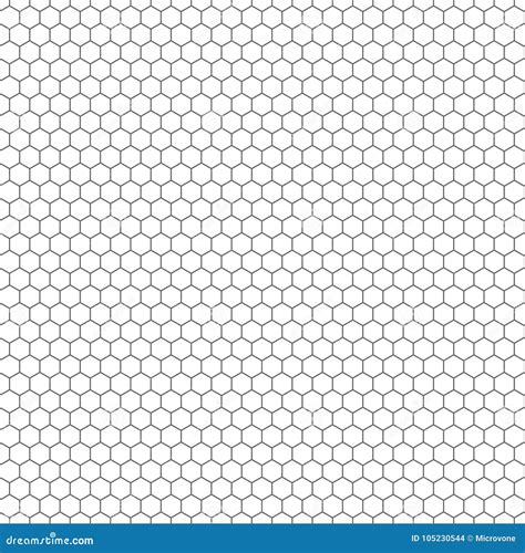 Hexagon Seamless Vector Texture Hexagonal Grid Repeat Pattern Stock