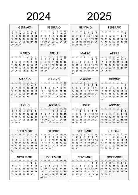 Calendario 2024 2025 Calendariosu
