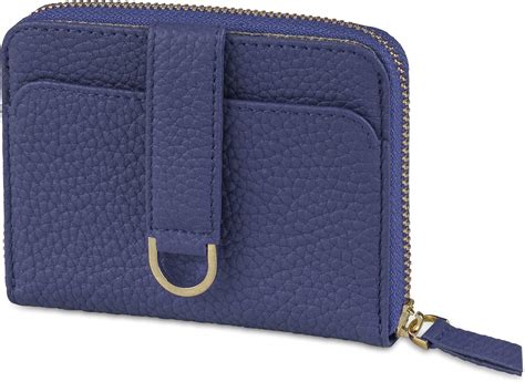 Vaultskin Belgravia Womens Zip Around Small Rfid Wallet Matt Blue Au Fashion