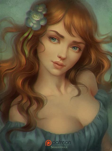 Elena Berezina Sharandula Figurative Fantasy Art Beautiful Female