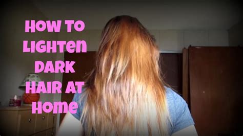 How To Lighten Dark Hair At Home Youtube