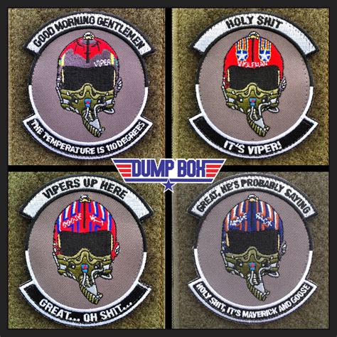 Dumpbox Top Gun “holy S Its Viper” Morale Patch And Sticker Sets
