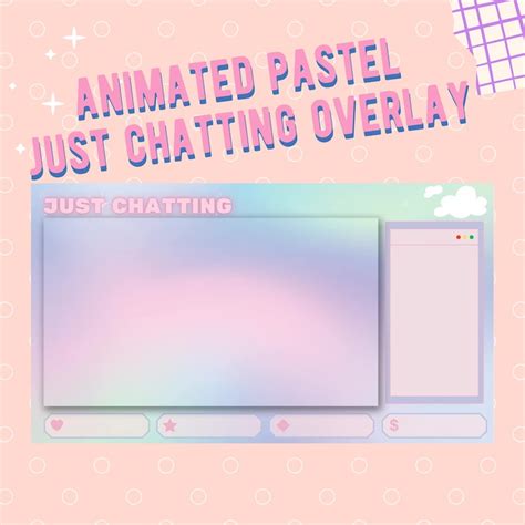 Twitch Stream Overlay Pastel Just Chatting Pink Obs Etsy Uk