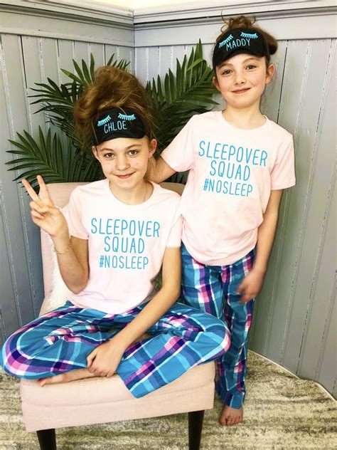 Slumber Party Theme Birthday Matching Pajamas Cute Pajamas For Teens Sleepover Squad Plaid