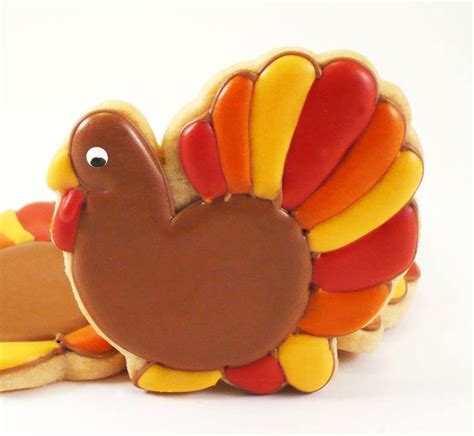 Decorated Turkey Cookies Decorated Cookies 1 Dozen Thanksgiving