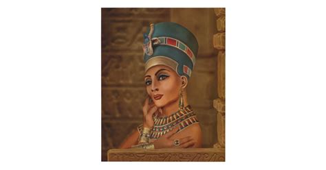 Nefertiti Neferneferuaten The Egyptian Queen Faux Canvas Print Zazzle