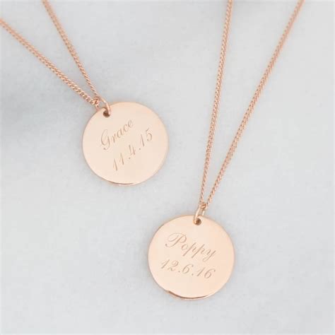 Personalised Sterling Silver Initial Disc Necklace By Bloom Boutique