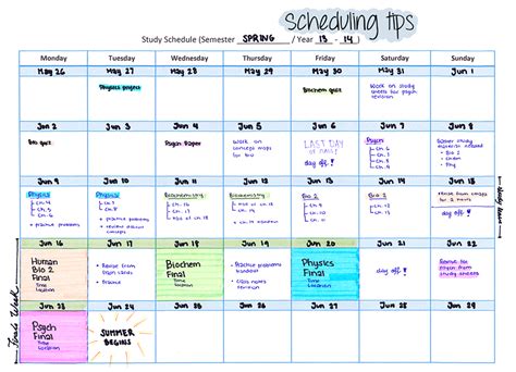 Mindofamedstudent Tutorial How To Make A Study Schedule Make A