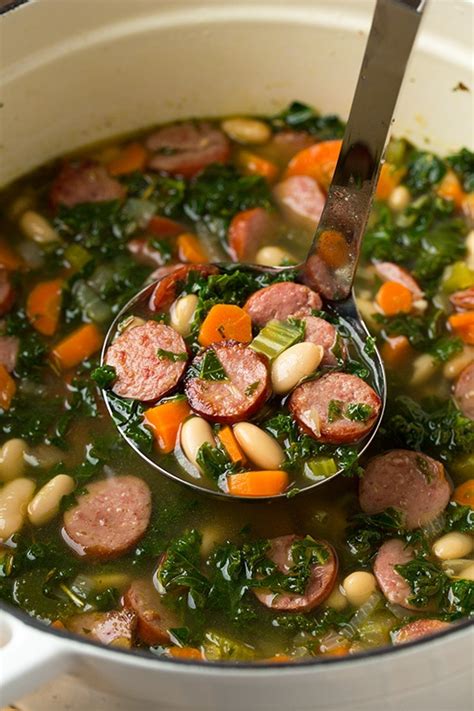 Kale White Bean And Sausage Soup Cooking Classy