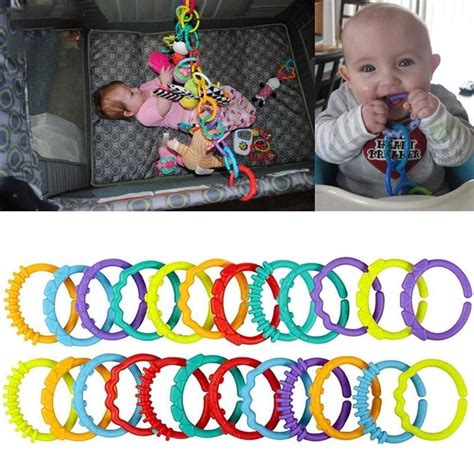 Baby Chewable Teether Rings Stroller T Baby Colors Teething Ring