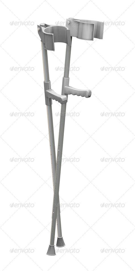 3d Render Of Crutches Template Design Crutches Design