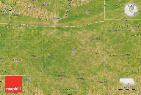 Satellite Map Of Kearney County