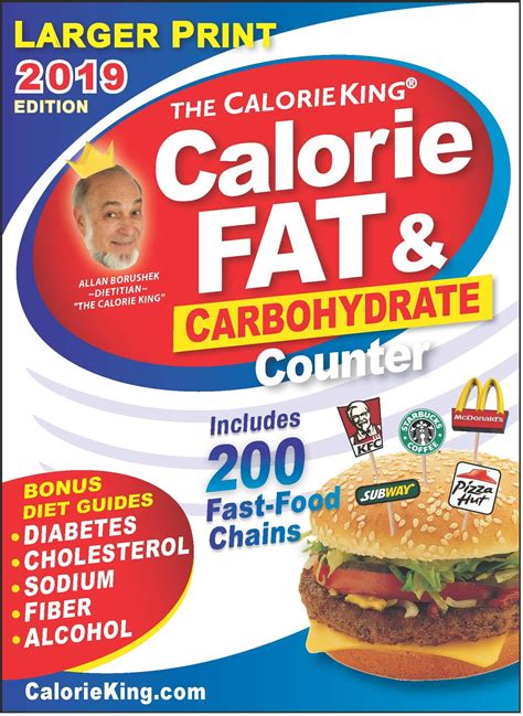 Calorieking 2019 Larger Print Calorie Fat And Carbohydrate Counter