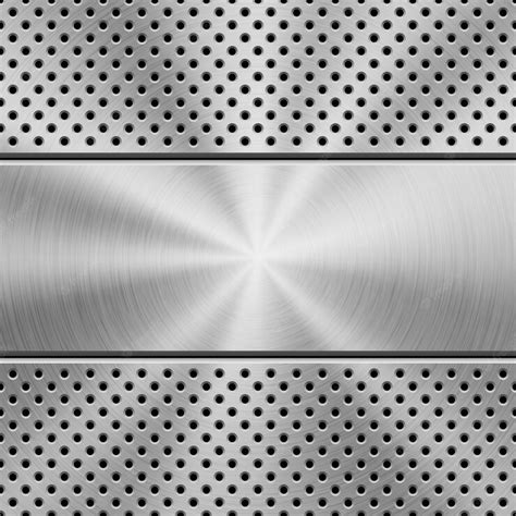 Premium Vector Metal Textured Technology Perforated Background