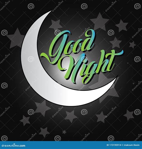 Good Night Logo Design Vector Stock Vector Illustration Of Isolated