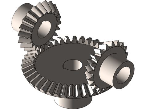 Bevel Gear And Pinion Mechanism 3d Cad Model Library Grabcad