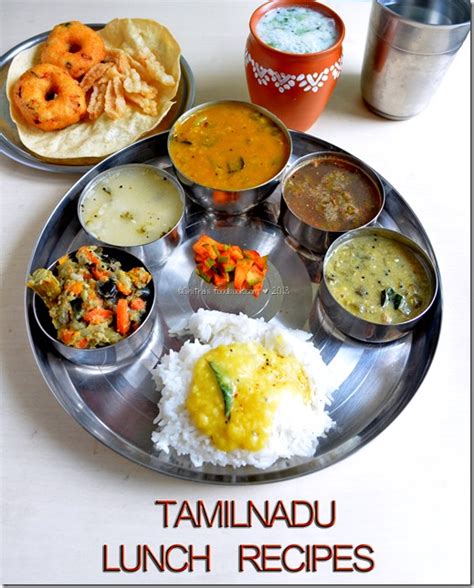 Tamilnadu Lunch Menu 2 Lunch Recipes Chitras Food Book