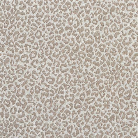 Taupe Beige And White Leopard Animal Print Damask