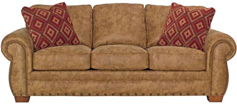 Broyhill Furniture Cambridge Casual Style Sofa With Nail Head Trim