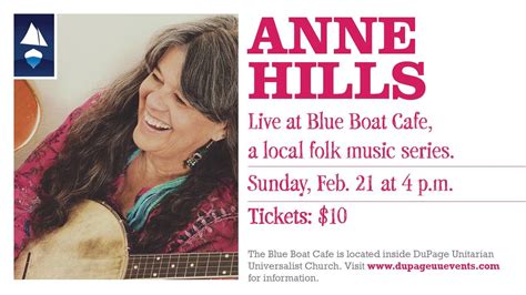 Beloved Contemporary Folk Artist Anne Hills Performs At Blue Boat Cafe
