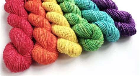 Hand Dyed Cashmerino Rainbow Yarn Set Chunky Cashmere And Etsy Yarn