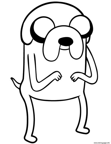 Jake The Dog Adventure Time Sc3b2 Coloring Page Printable