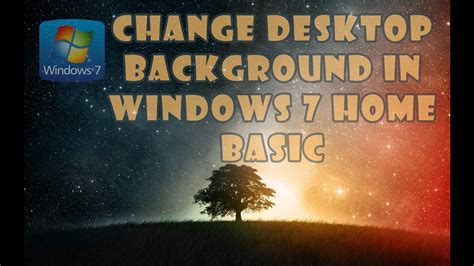 How To Change Desktop Background On Windows 7 Home Basic Youtube