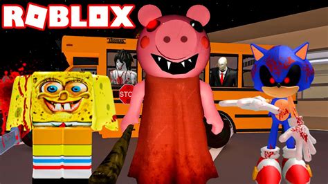 Roblox The Scary School Piggy And Spongebob Update 😱
