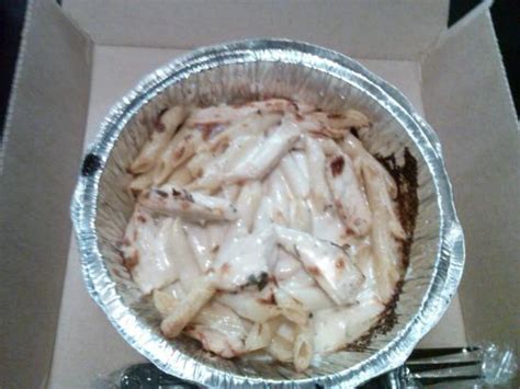 Pour the alfredo sauce over the cooked pasta and stir in the cooked chicken. Buffalo Chicken Sandwich - Picture of Domino's Pizza ...