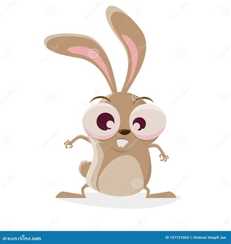 Cartoon Illustration Of A Crazy Rabbit Stock Vector Illustration Of