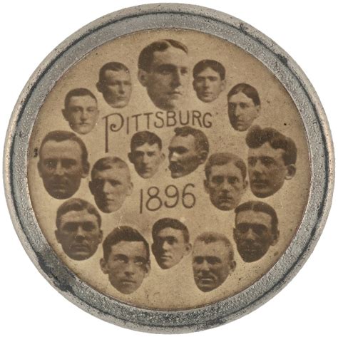 Hakes 1896 Pittsburgh Pirates Real Photo Lapel Stud Whofers Connie