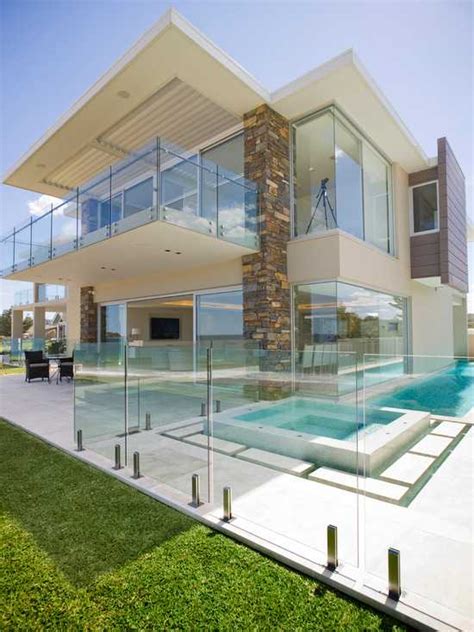Make a list of what spaces are needed on the second floor of your home. 17 Stunning Glass Balcony House Design Ideas