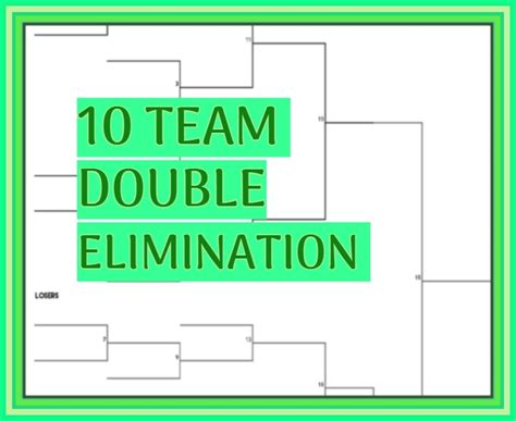 10 Team Double Elimination Bracket Printable